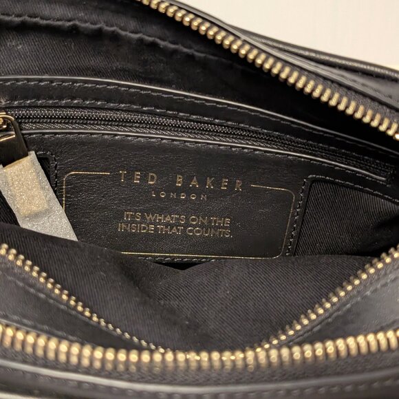Ted Baker Black Leather Camera Crossbody Bag Gold Hardware NWT, Brand New w/Tags - Picture 7 of 8